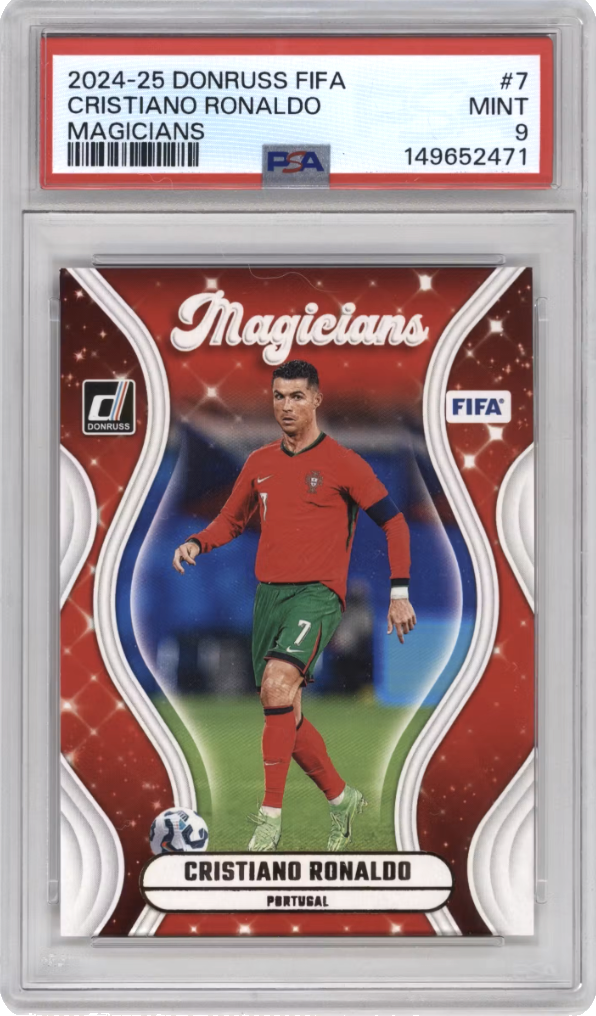 Slab graduado PSA — Cristiano Ronaldo Donruss Magicians